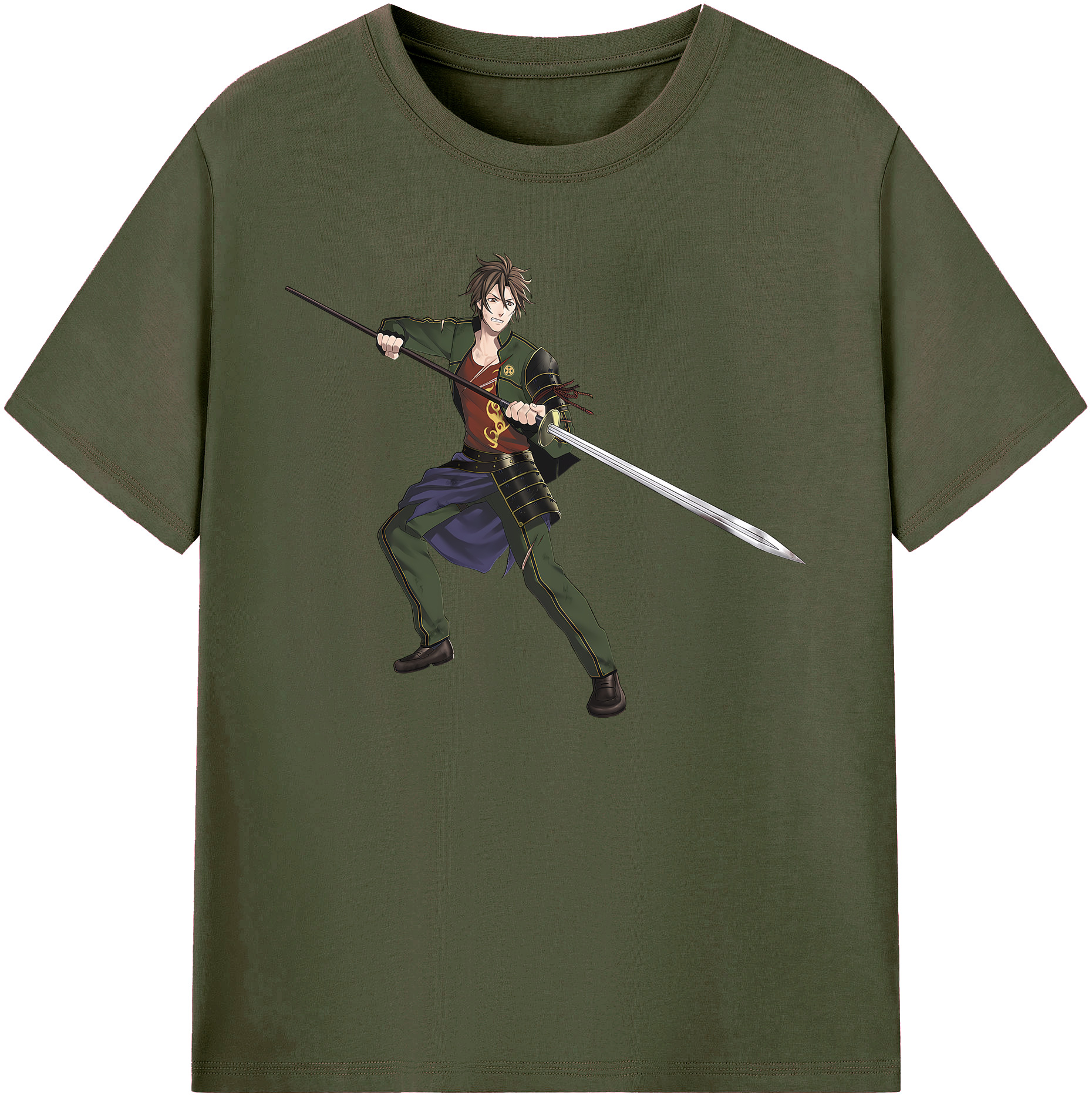 （画像用） 刀剣乱舞 Touken Ranbu 綿100％ メンズ半袖Tシャツ｜肌触りやわらか＆通気性
